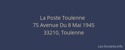 La Poste Toulenne