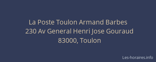 La Poste Toulon Armand Barbes