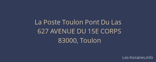 La Poste Toulon Pont Du Las
