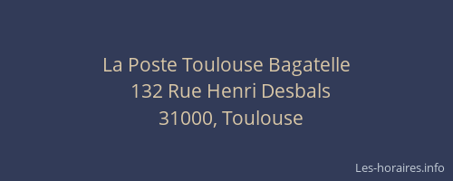 La Poste Toulouse Bagatelle