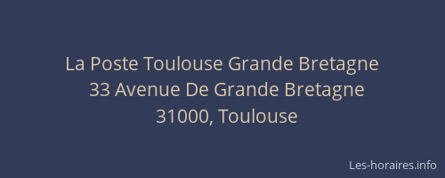 La Poste Toulouse Grande Bretagne