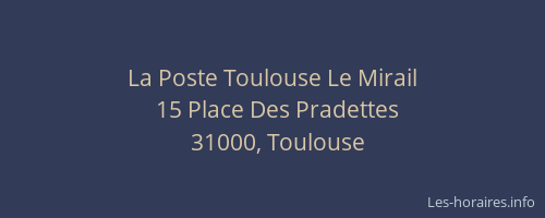 La Poste Toulouse Le Mirail