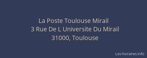 La Poste Toulouse Mirail