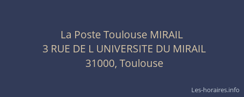 La Poste Toulouse MIRAIL