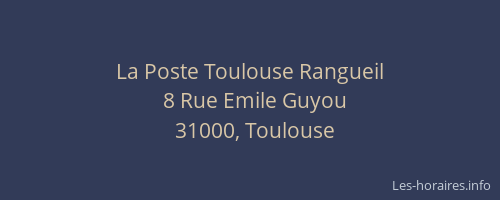 La Poste Toulouse Rangueil