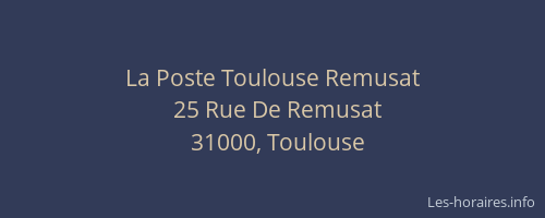 La Poste Toulouse Remusat