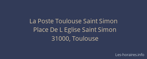 La Poste Toulouse Saint Simon