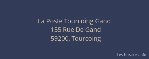 La Poste Tourcoing Gand