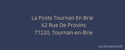 La Poste Tournan En Brie