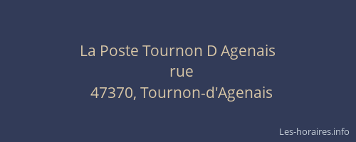 La Poste Tournon D Agenais