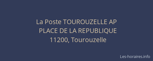 La Poste TOUROUZELLE AP