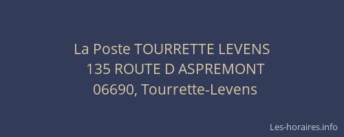 La Poste TOURRETTE LEVENS