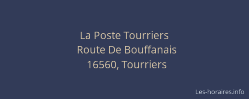 La Poste Tourriers