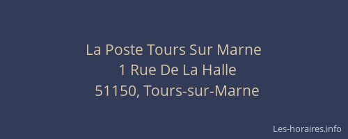 La Poste Tours Sur Marne