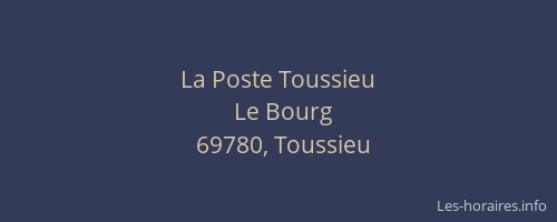 La Poste Toussieu