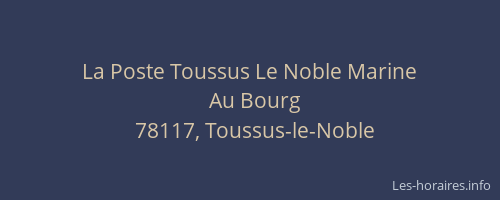 La Poste Toussus Le Noble Marine