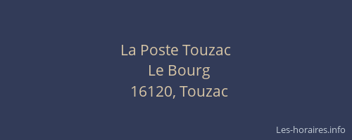 La Poste Touzac