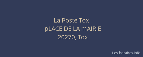 La Poste Tox