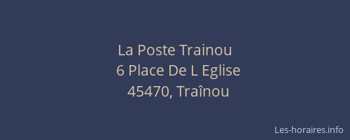 La Poste Trainou