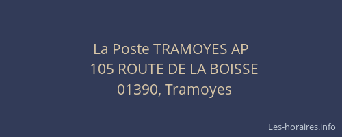 La Poste TRAMOYES AP