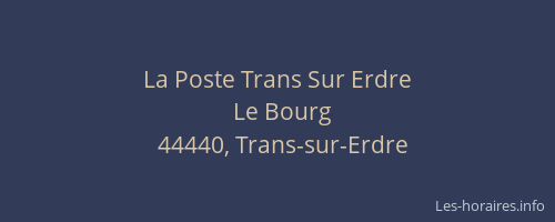La Poste Trans Sur Erdre
