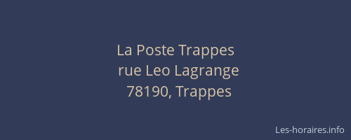 La Poste Trappes