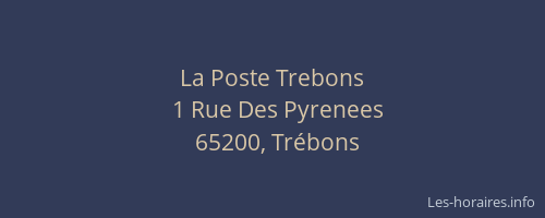 La Poste Trebons