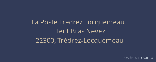 La Poste Tredrez Locquemeau