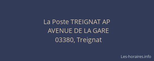 La Poste TREIGNAT AP