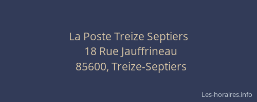 La Poste Treize Septiers
