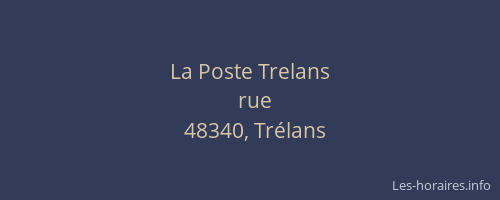 La Poste Trelans