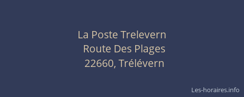 La Poste Trelevern