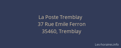 La Poste Tremblay