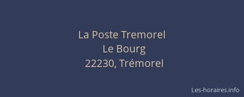 La Poste Tremorel