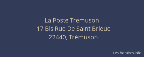 La Poste Tremuson