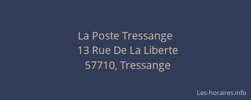 La Poste Tressange