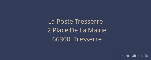 La Poste Tresserre