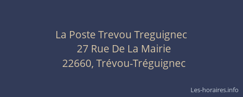 La Poste Trevou Treguignec