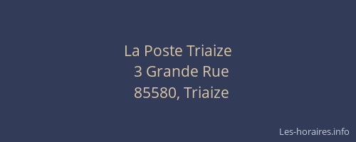 La Poste Triaize