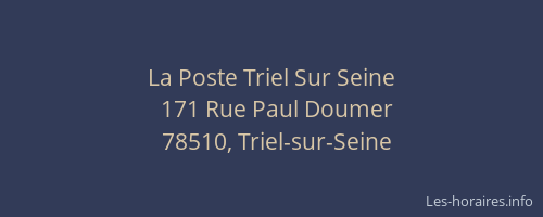 La Poste Triel Sur Seine