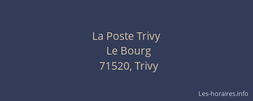 La Poste Trivy