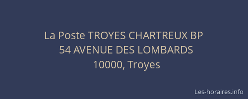La Poste TROYES CHARTREUX BP