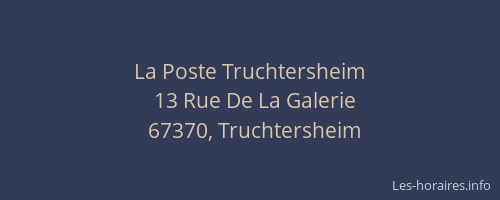La Poste Truchtersheim