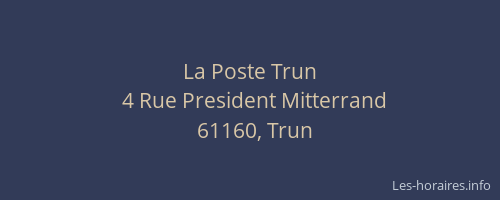 La Poste Trun