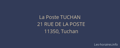 La Poste TUCHAN