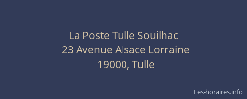 La Poste Tulle Souilhac