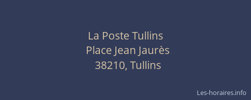 La Poste Tullins