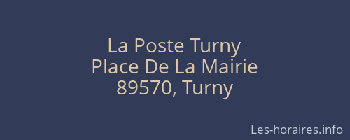 La Poste Turny