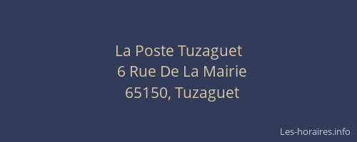La Poste Tuzaguet