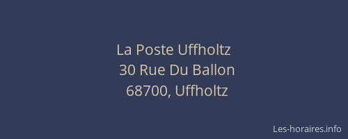 La Poste Uffholtz